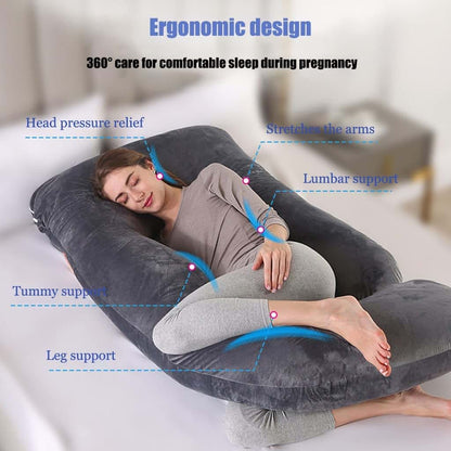 ZYYWX Pregnancy Pillow U-Shaped Full Body Support Pillow (photo 4)