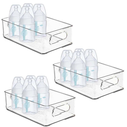 Kpptyty Baby Bottle Organizer, Clear Storage Bin For Nursery And Kitchen
