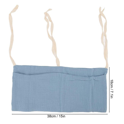 POENVFPO Baby Crib 2 Pocket Hanging Storage Bag with Adjustable Straps, Diaper Stacker Classified Storage Bag Organizer (photo 2)