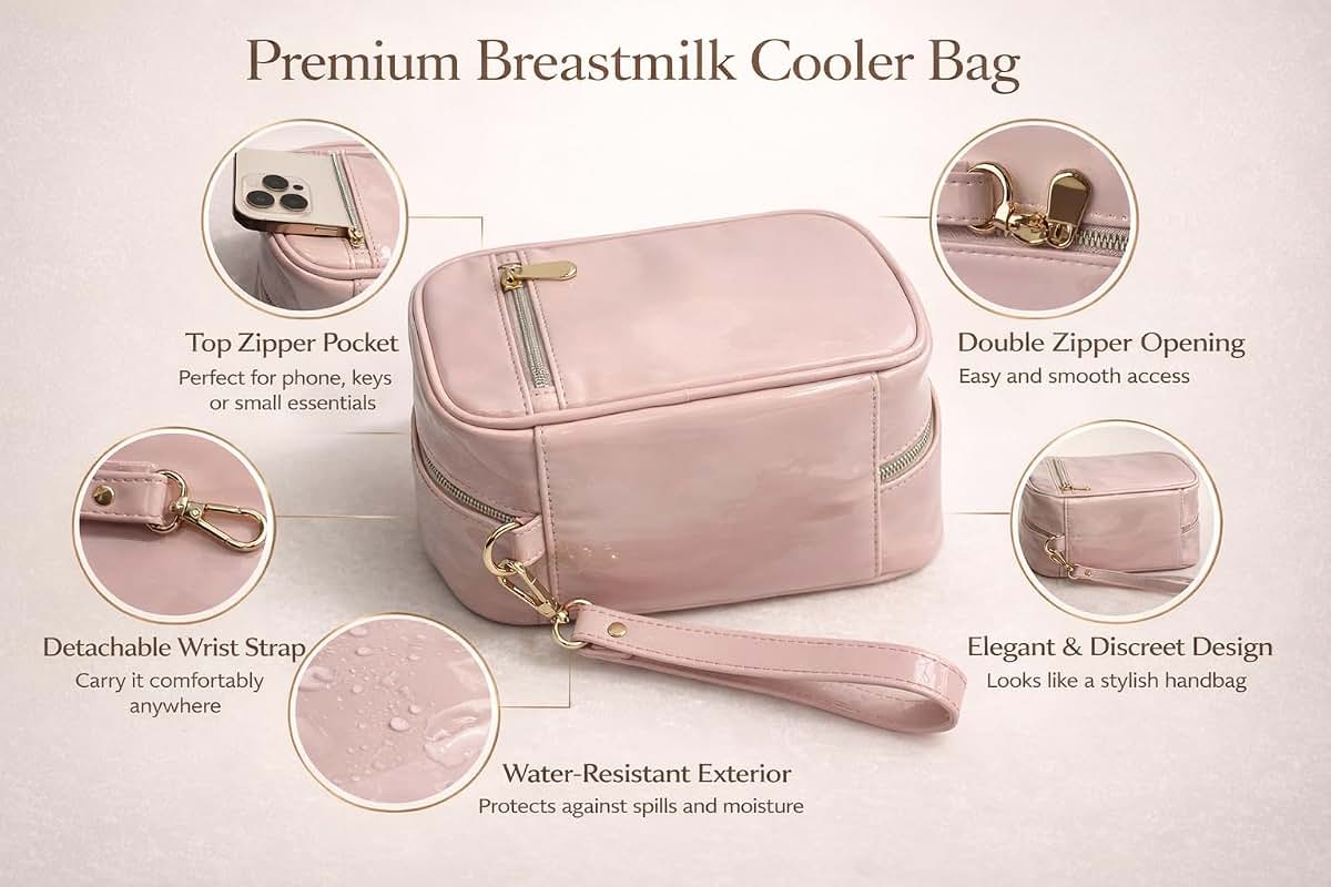 MaddiSol Breast Milk Cooler Bag with 2 Ice Packs for Travel (photo 2)