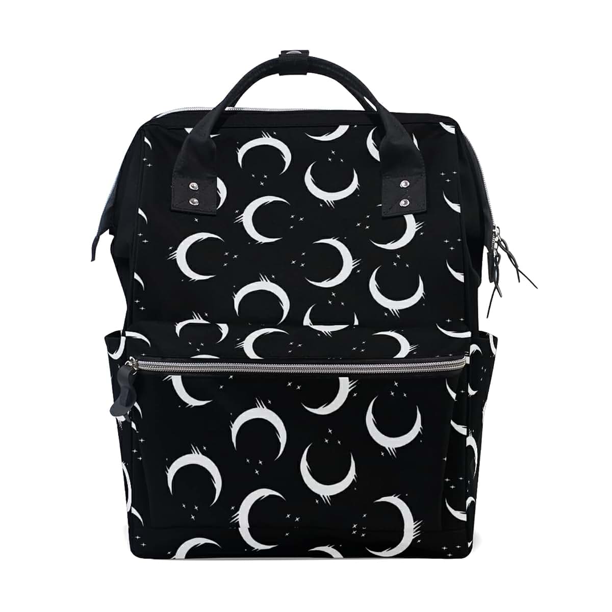 Moon Gothic Print Diaper Bag Backpack for Travel and Baby Care