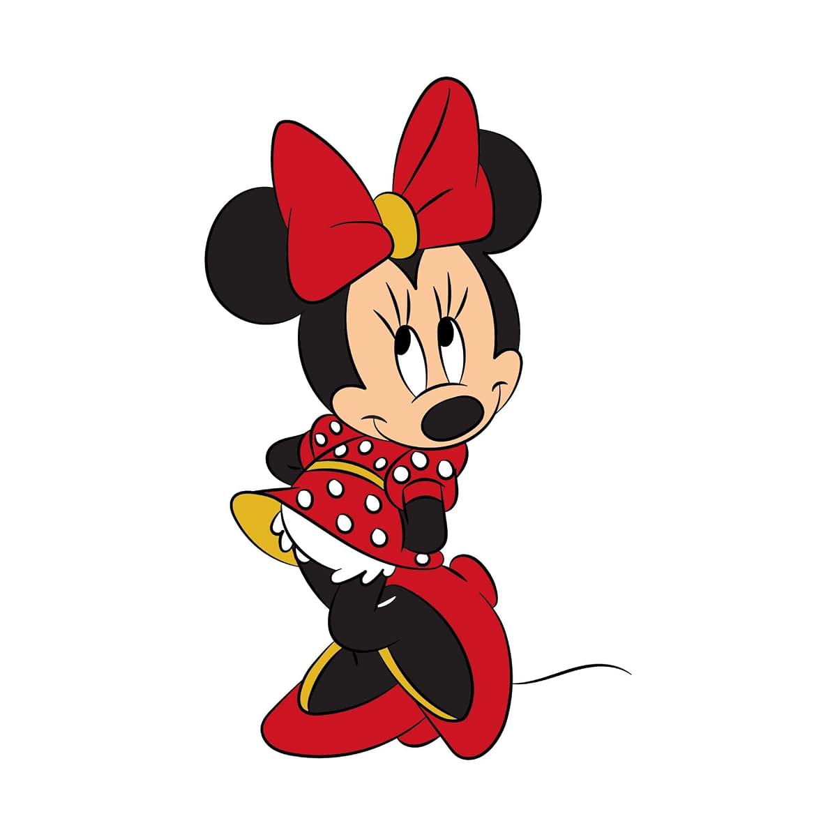 Kelly Wall Decals Minnie Cute Design Cartoon Design Child's Bedroom Wall Decoration - Size: 6 Inches X 10 Inches