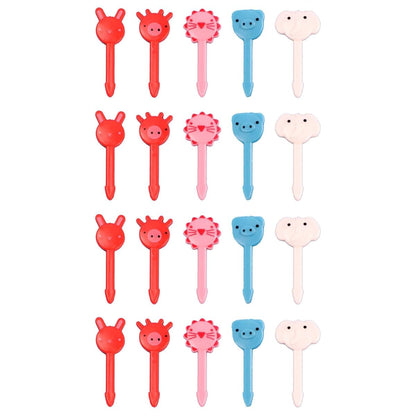 CRZQXOUR Animal Patterned Food Picks 20 Piece Set