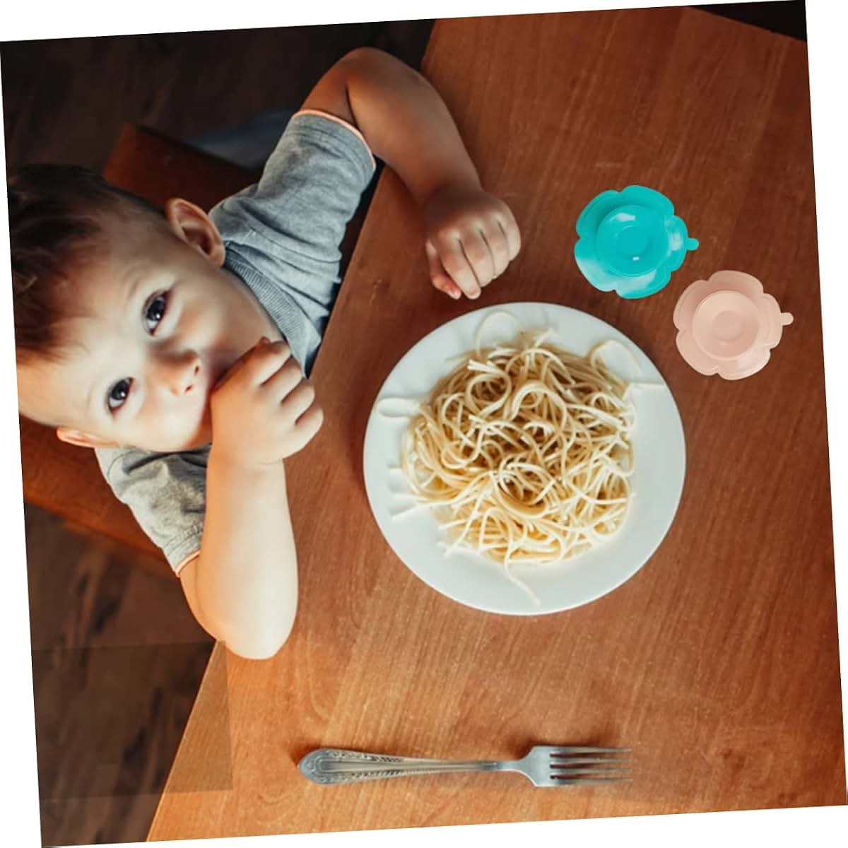 Qumiirity 6-Piece Silicone Suction Plate Set for Feeding Mat