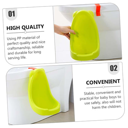 BabyOneStop Baby Boy Hanging Potty Training Urinal, Light Green PP Cartoon Design