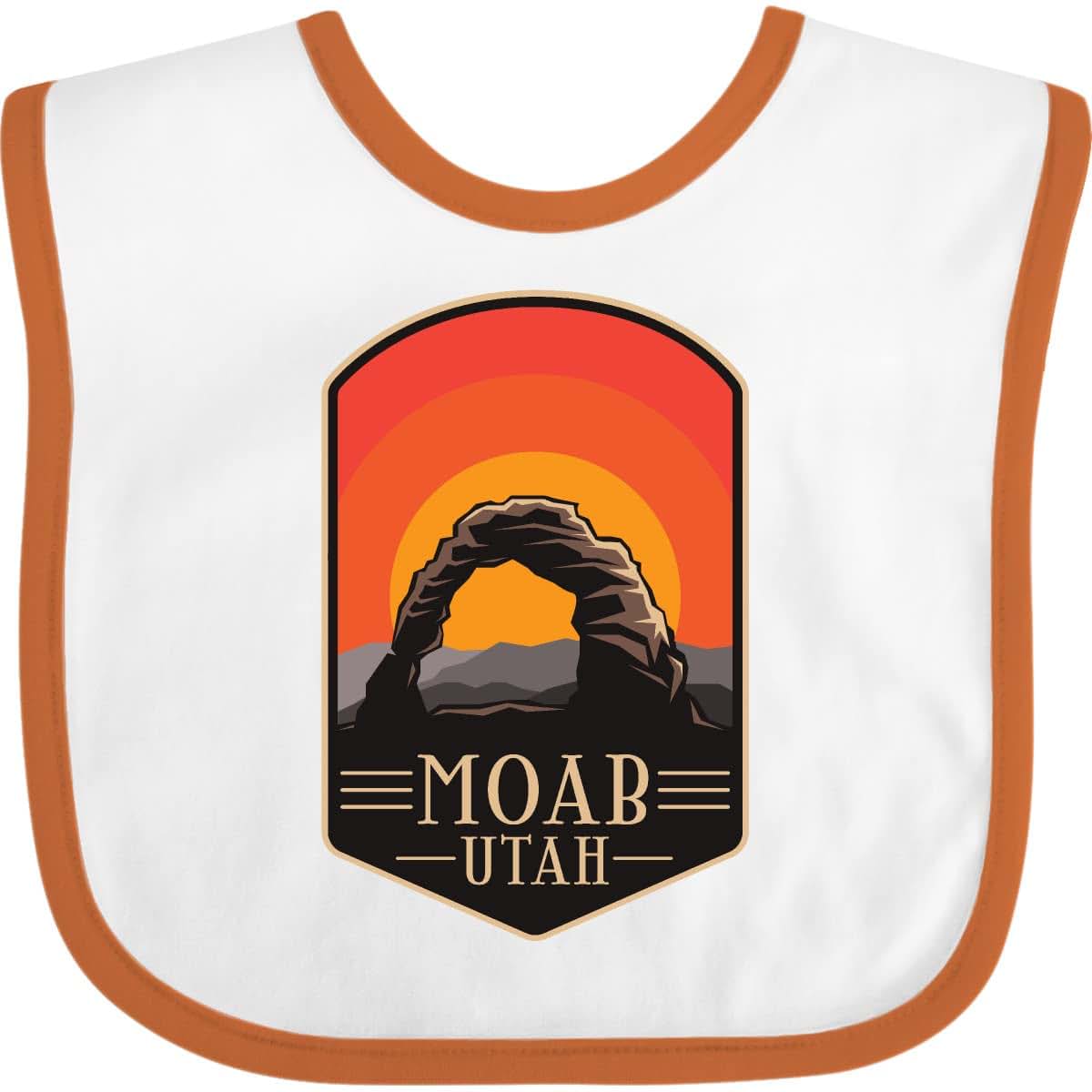 Moab Utah Hiking Vacation Baby Bib - Combed Ring-Spun Cotton