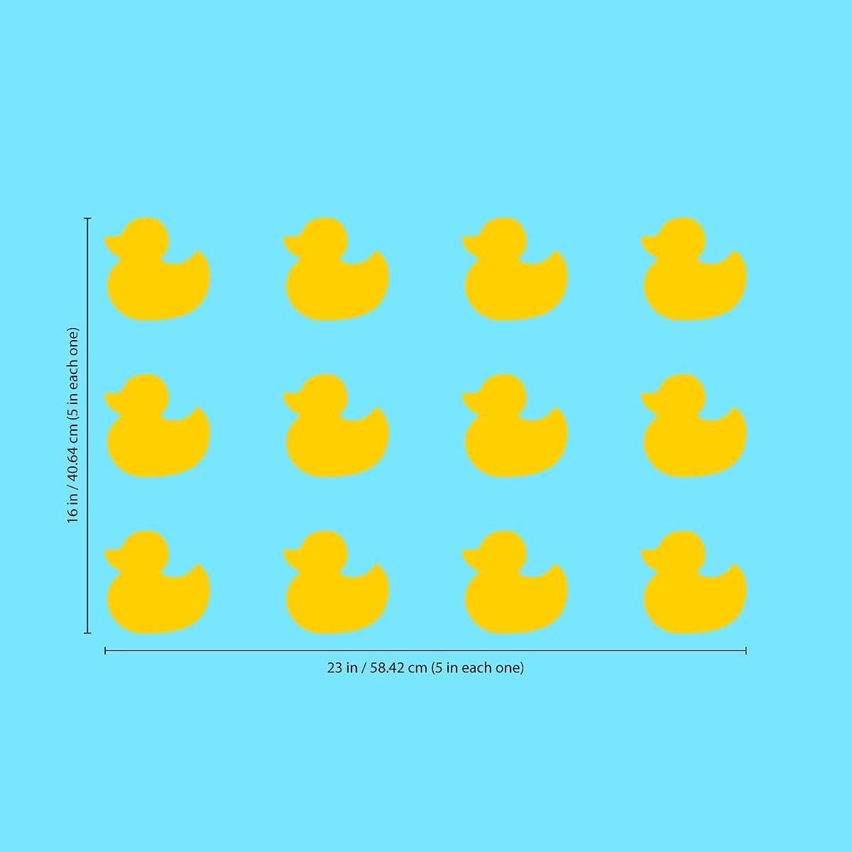 Dycica Little Ducks Vinyl Wall Art Decals - Set of 12