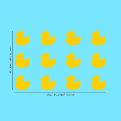 Dycica Little Ducks Vinyl Wall Art Decals - Set of 12