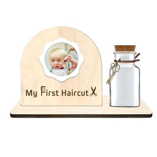 Liannan First Haircut Curl Keepsake Jar，Personalized First Curl Baby's First Lock of Hair，My First Haircut
