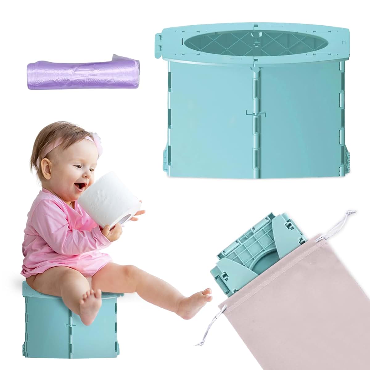 Teo Baby Products Portable Toddler Travel Potty in Sailboat Blue