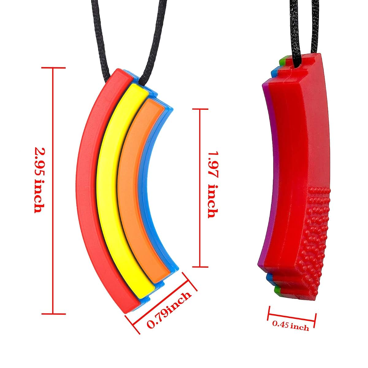 Seeway Sensory Chew Necklaces Relieve Anxiety & Improve Focus 4 Pack (photo 3)