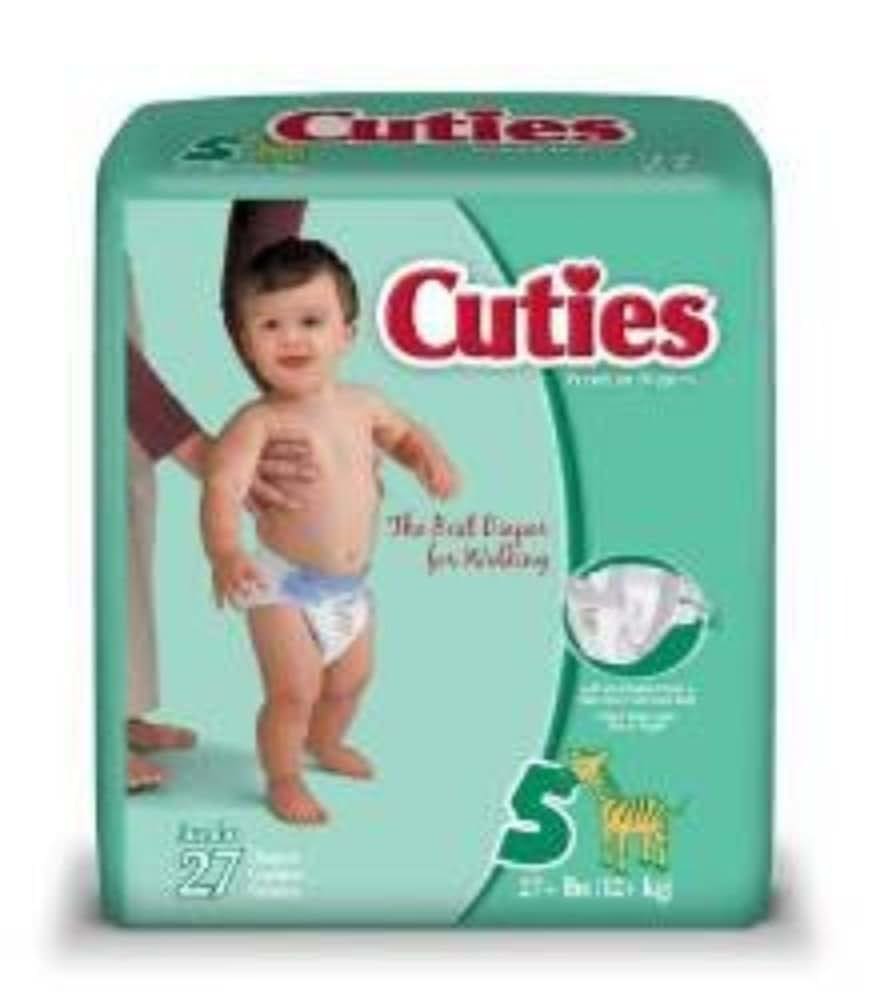 Cuties Premium Jumbo Diapers Size 5, 108 Count