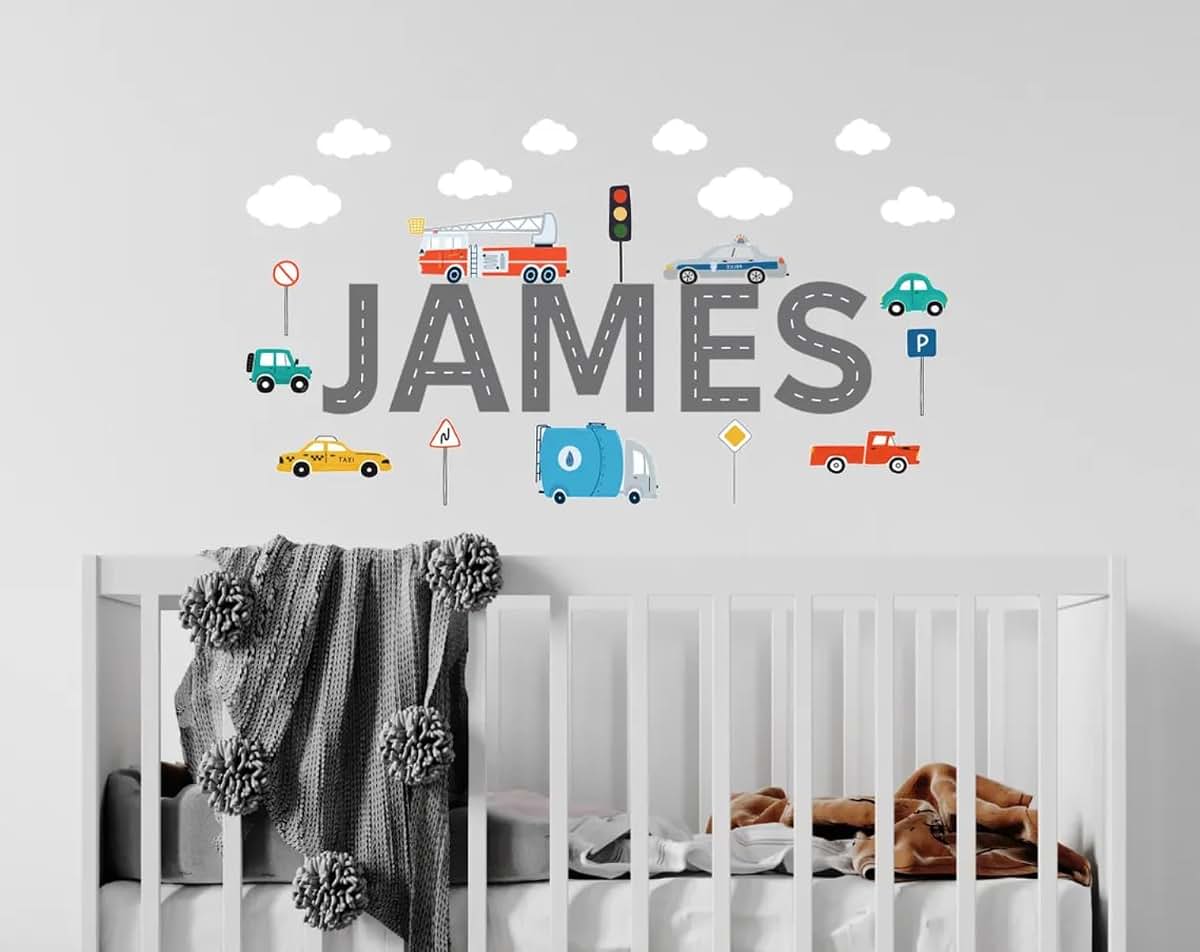 The Colors Crafter Construction Vehicles Wall Decals