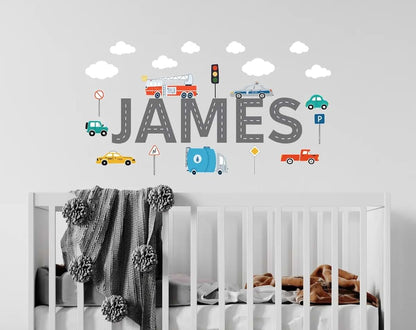 The Colors Crafter Construction Vehicles Wall Decals