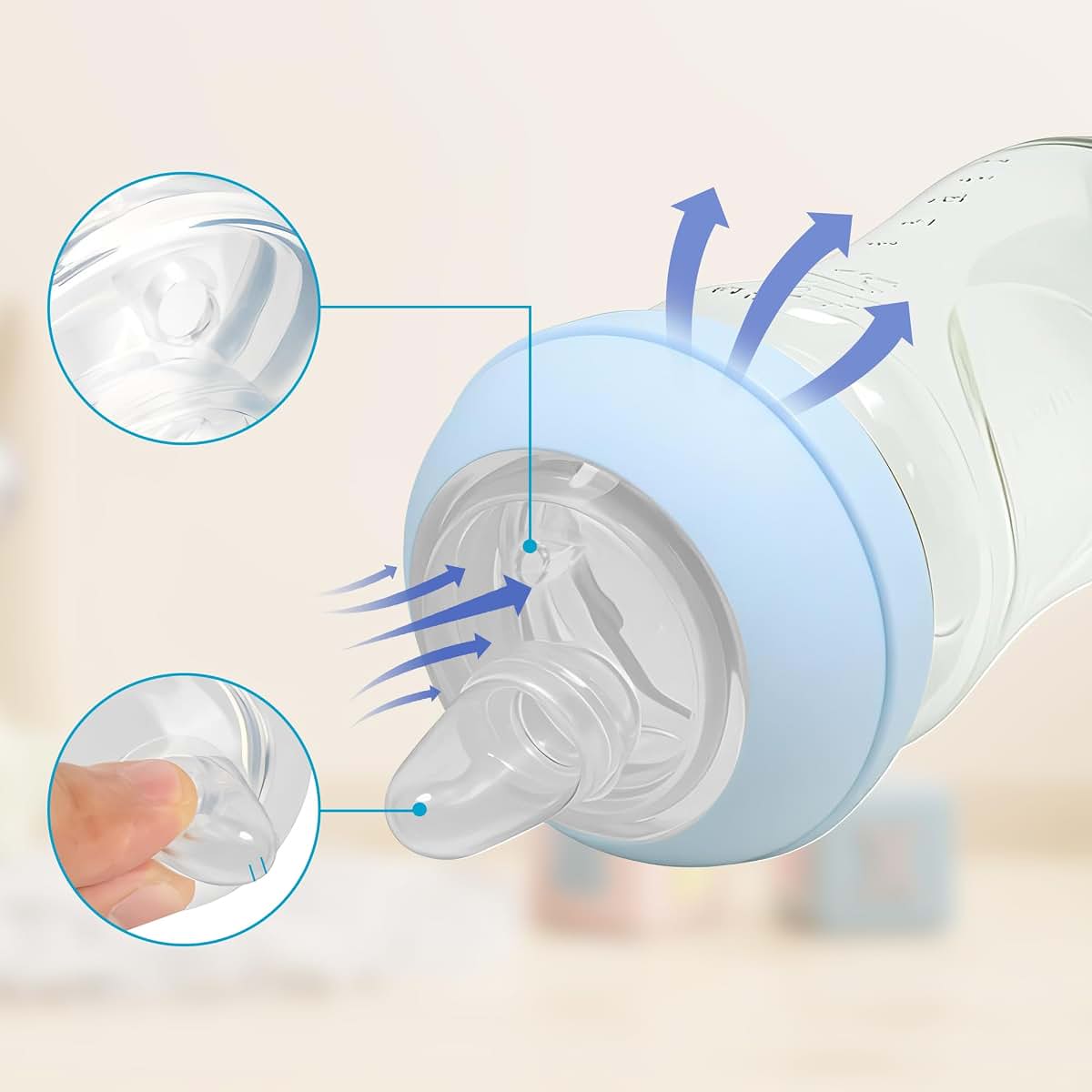 Sippy Spout Nipples for Philips Avent Bottles - 100% Silicone Transition Kit