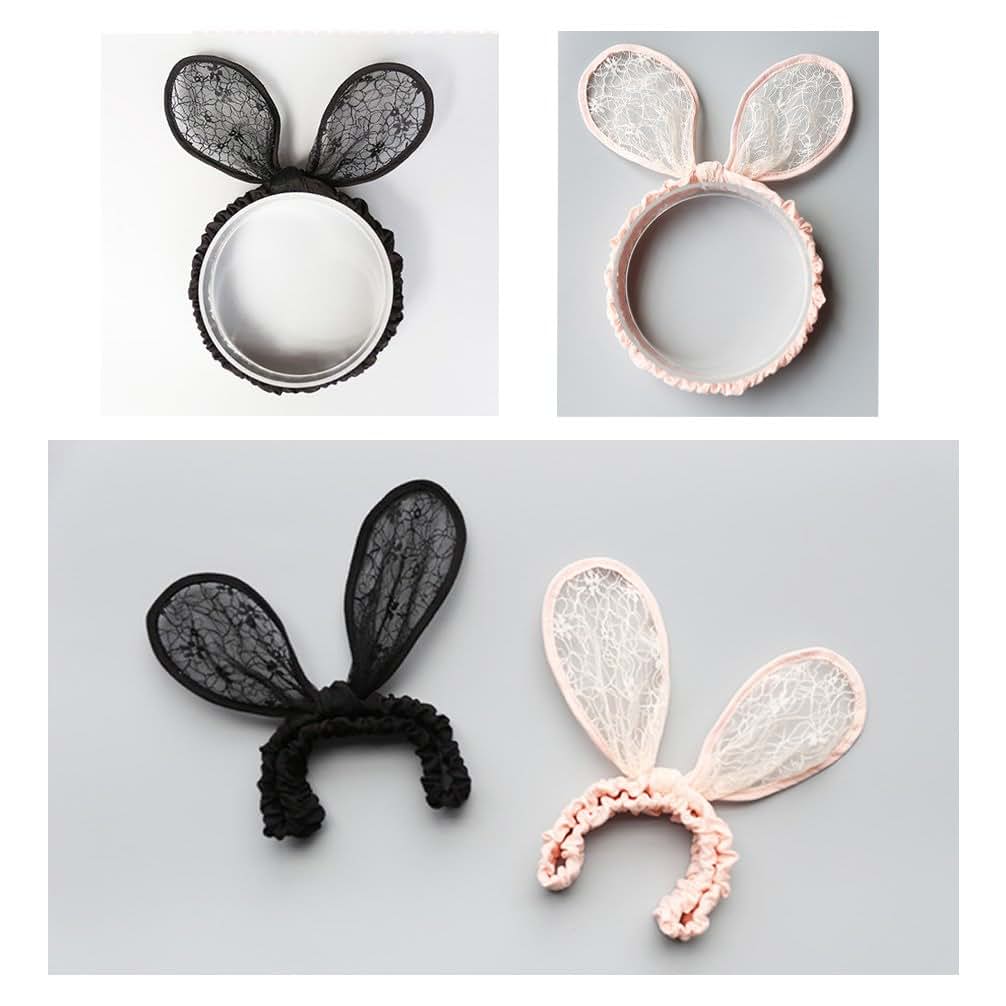 Smartown 2-Pack Easter Bunny Headbands With Lace Elastic Bows (photo 4)