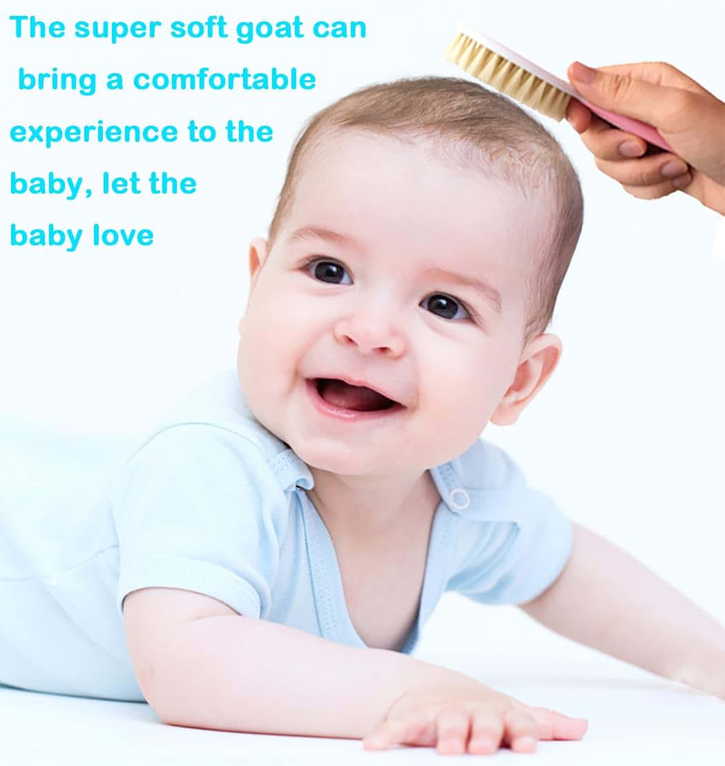 Duruan Baby Hair Brush With Soft Goat Bristles For Newborns (photo 3)