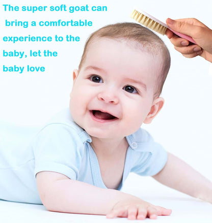 Duruan Baby Hair Brush With Soft Goat Bristles For Newborns (photo 3)