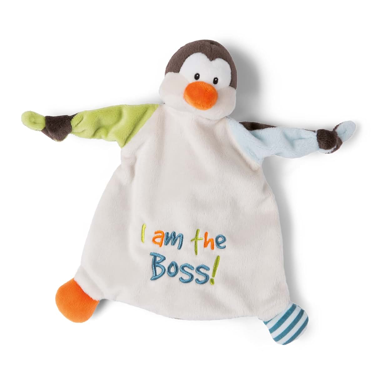 NICI Comforter Penguin I Am The Boss Grey Plush Toy
