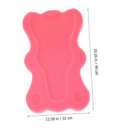 ibasenice Baby Bath Mat Sponge Pad with Cartoon Bear Design, Non-Slip Cushion for Tub, Pink