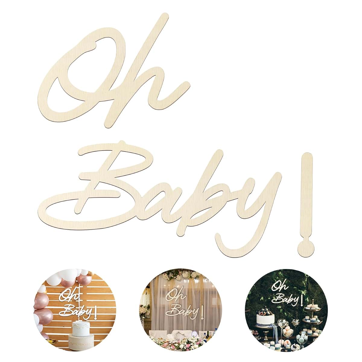 Oh Baby Wooden Sign for Nursery Backdrop Decor