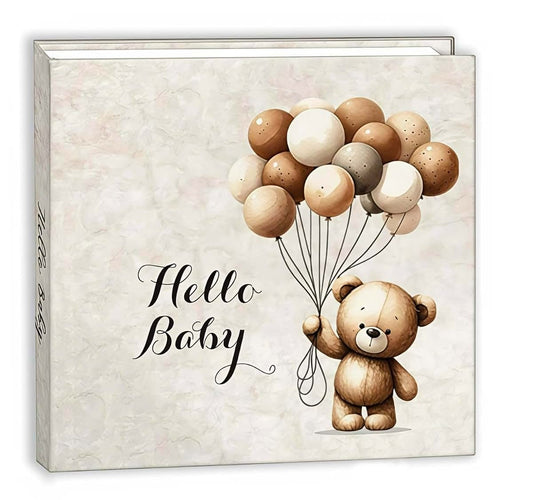Alejastore Baby Album and Memory Book with Teddy Bear Design