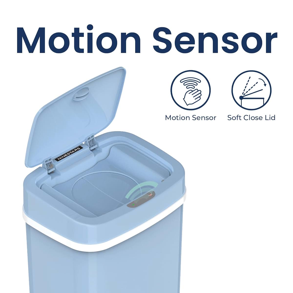 Ninestars Automatic Touchless Motion Sensor Diaper Disposal Trash Can, 4.2 Gallon (photo 2)