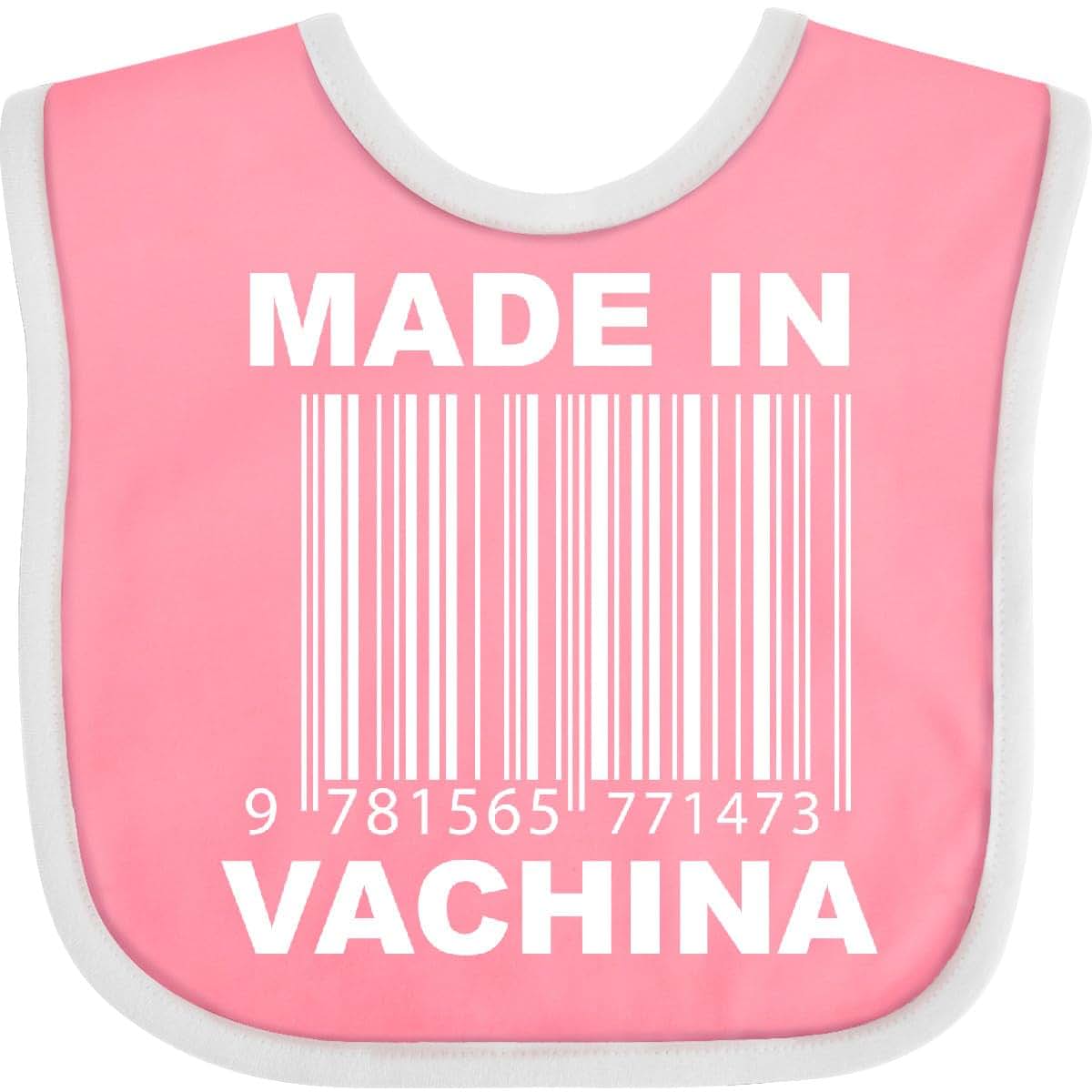 Inktastic Made in Vachina Barcode Design Cotton Baby Bib