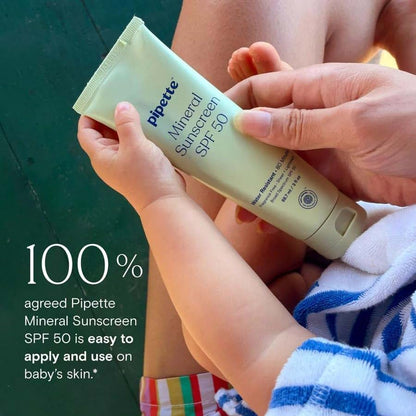 Pipette Fragrance Free Mineral Sunscreen SPF 50, 3 oz 2-Pack