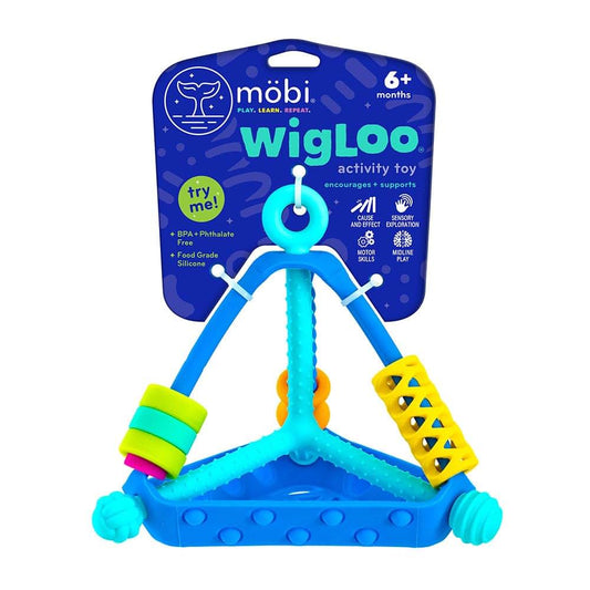 MÖBI Mobi Wigloo Activity Toy - Sensory Activities for Toddlers and Kids, Teething Toy Made with Food Grade Silicone