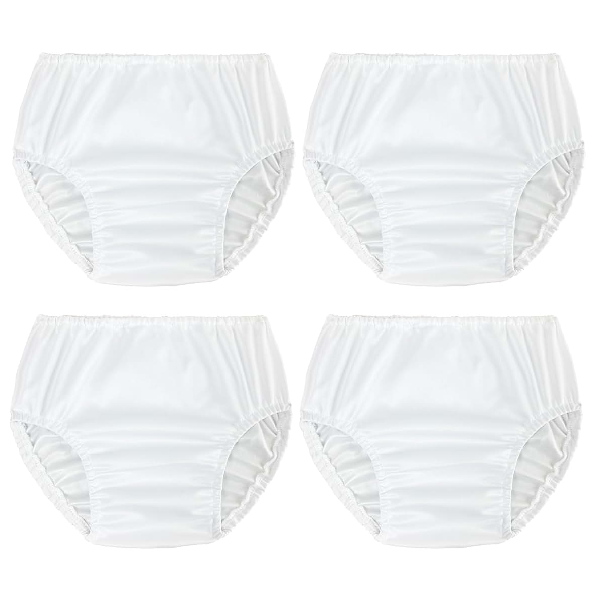 SMULPOOTI Reusable Plastic Underwear Cover Swim Diaper Covers White 3T