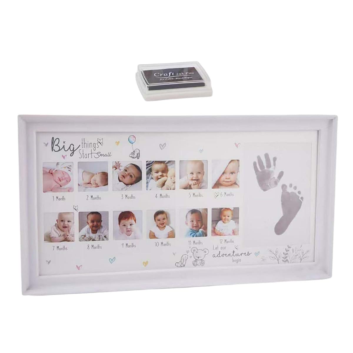 Picture Frame First Year Photo Album Memory Display
