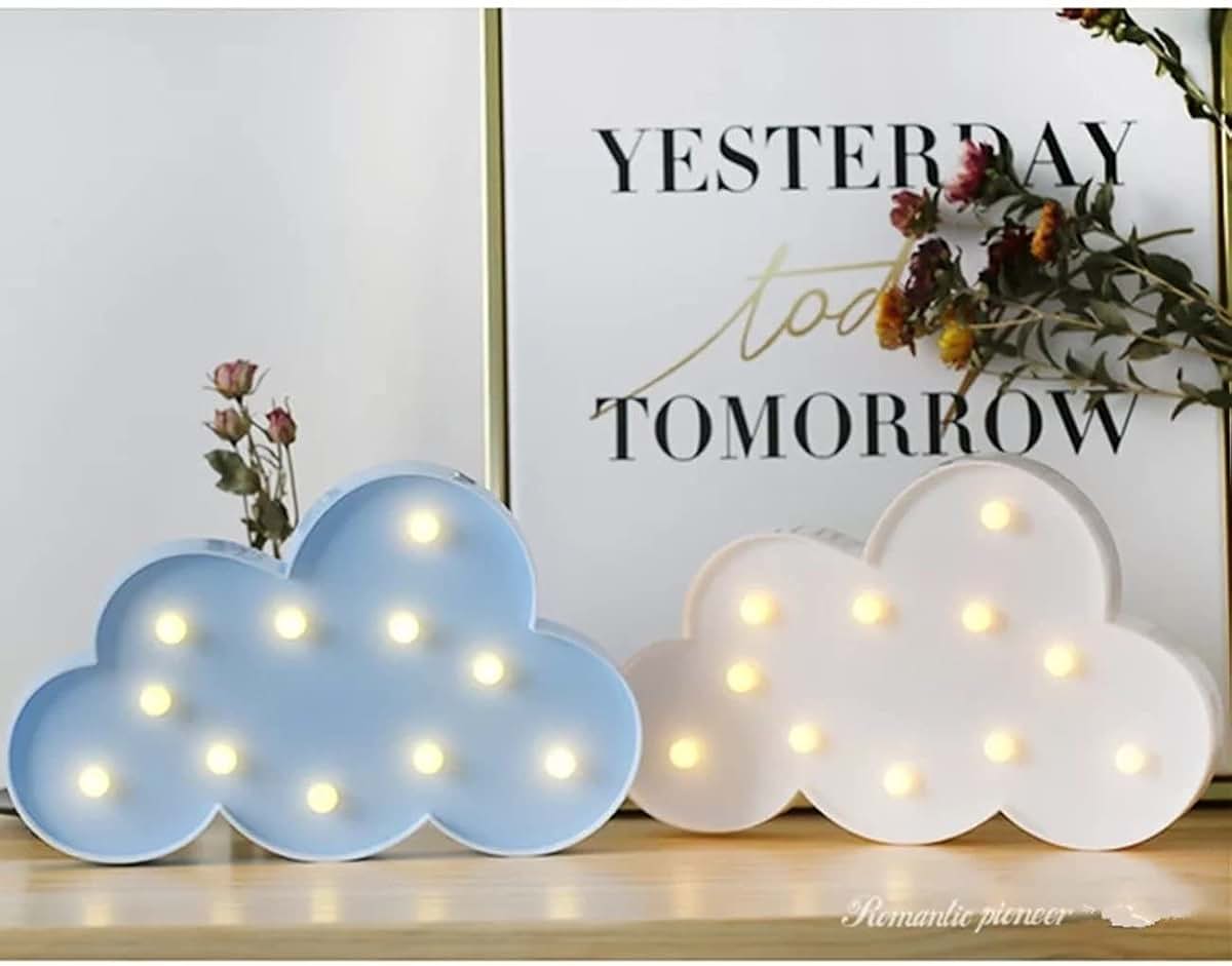 EONLYX Marquee Sign Lamp, Cloud Lamp Marquee Marquee Sign Lights Moon Marquee Sign Light Up Moon Night Lights Battery (photo 2)