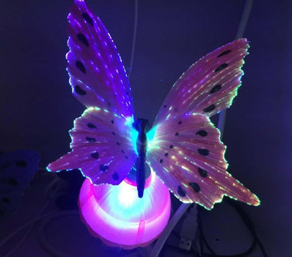 EONLYX Butterfly Night Light, Fiber Optic Butterfly Wall Lamp,Kids Plug LED Color Changing Night Light for Bedroom