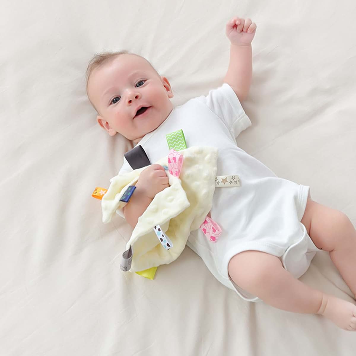 SHITINGRM Baby Appease Towel Soft Soother Teether Infants Comfort Sleeping Nursing Cuddling Square Sensory Security (photo 4)