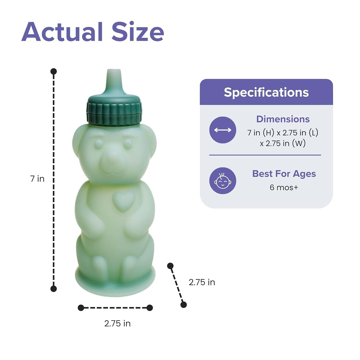 TalkTools Honey Bear Silicone Straw Cup