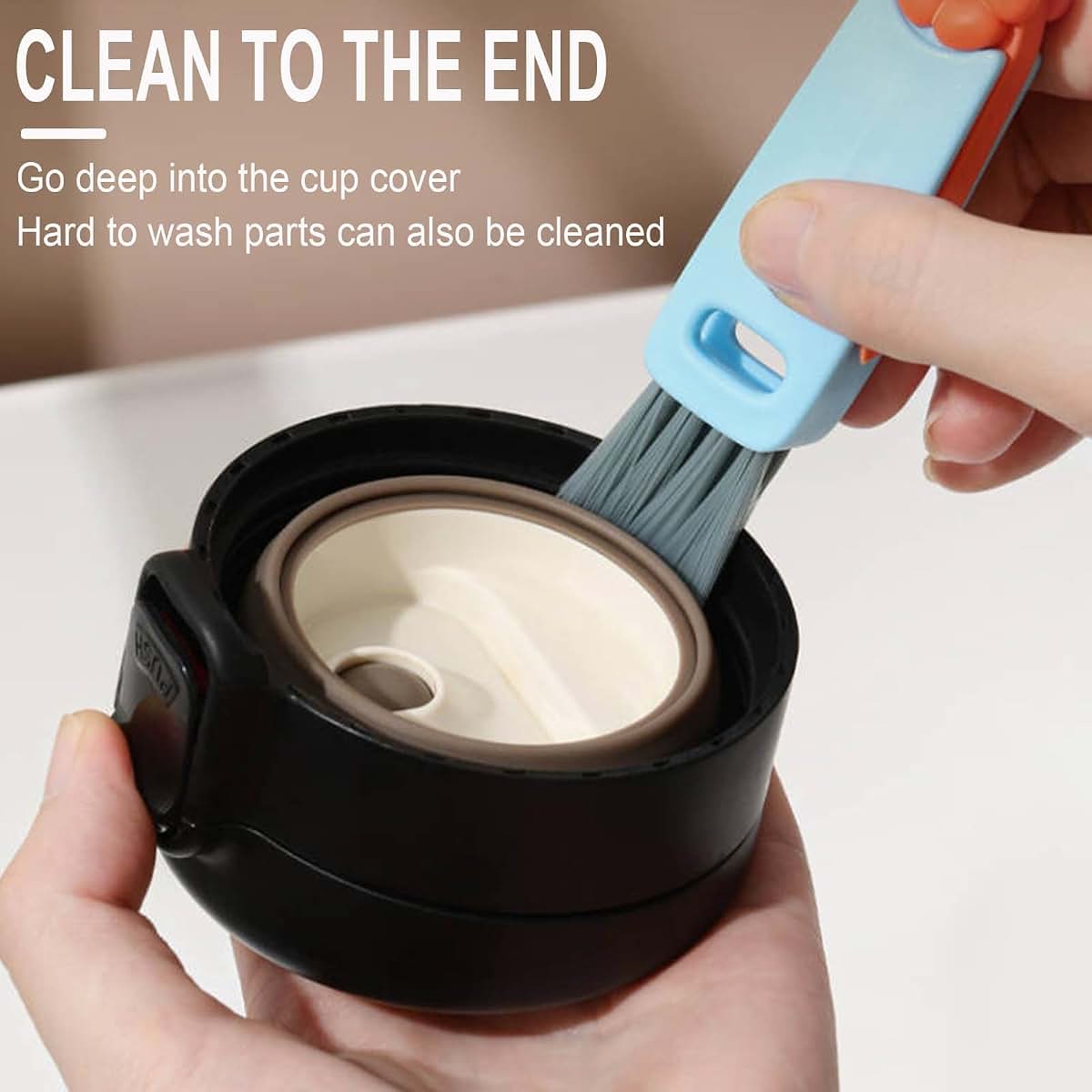 3 In 1 Cup Lid Cleaning Brush Set For Tight Spaces
