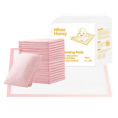 Nihao Honey Disposable Changing Pad 20 Pack Waterproof Pink
