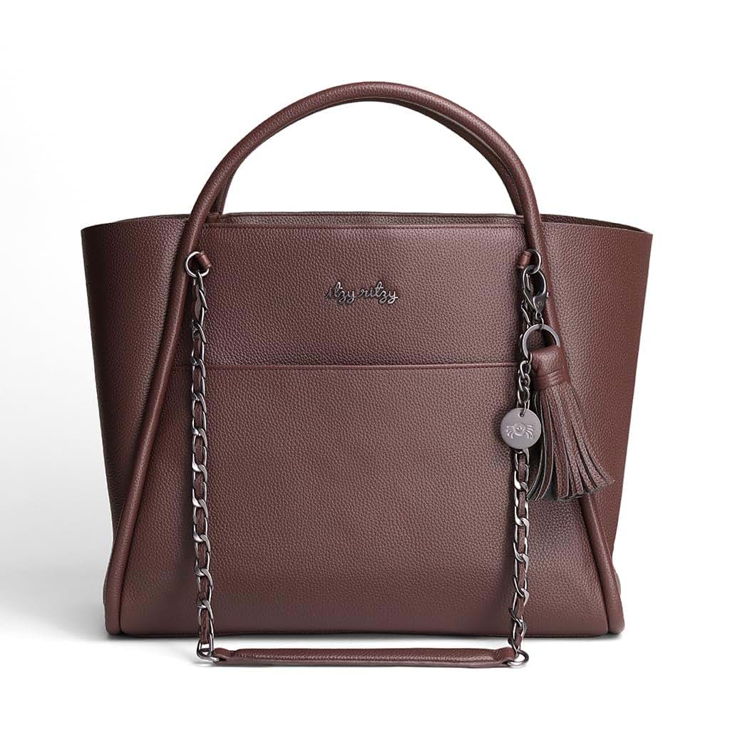 Itzy Ritzy Boss Tote Diaper Bag in Vegan Leather