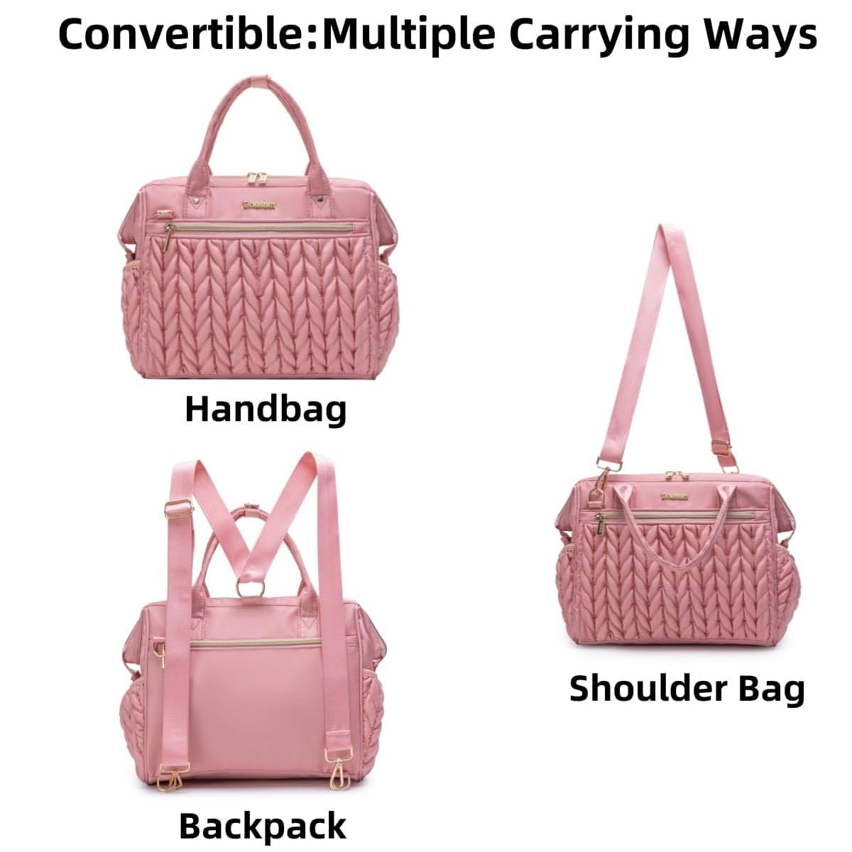 Bhafem Convertible Diaper Bag Tote