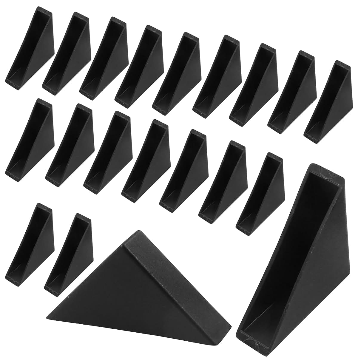 Kemcatui Triangle Plastic Corner Guard Black 20 Pack