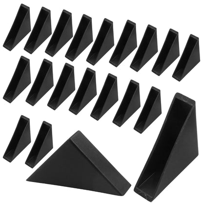 Kemcatui Triangle Plastic Corner Guard Black 20 Pack