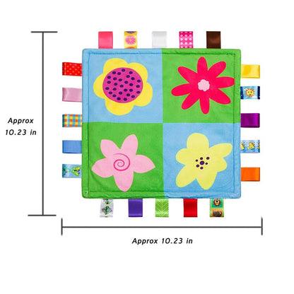 Soft Square Plush Security Blanket for Babies | Vibrant Print