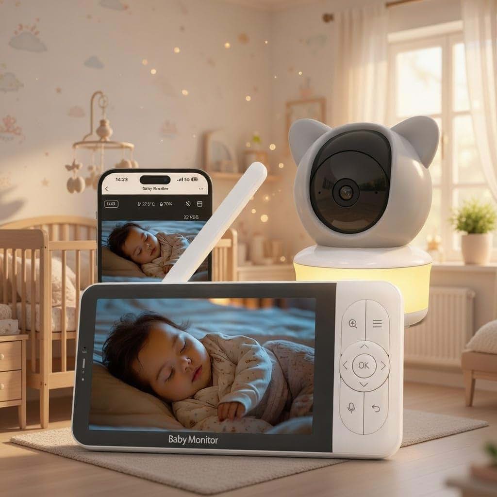 PRIMEPEAK HD 2K Wi-Fi Baby Monitor with Camera and Audio