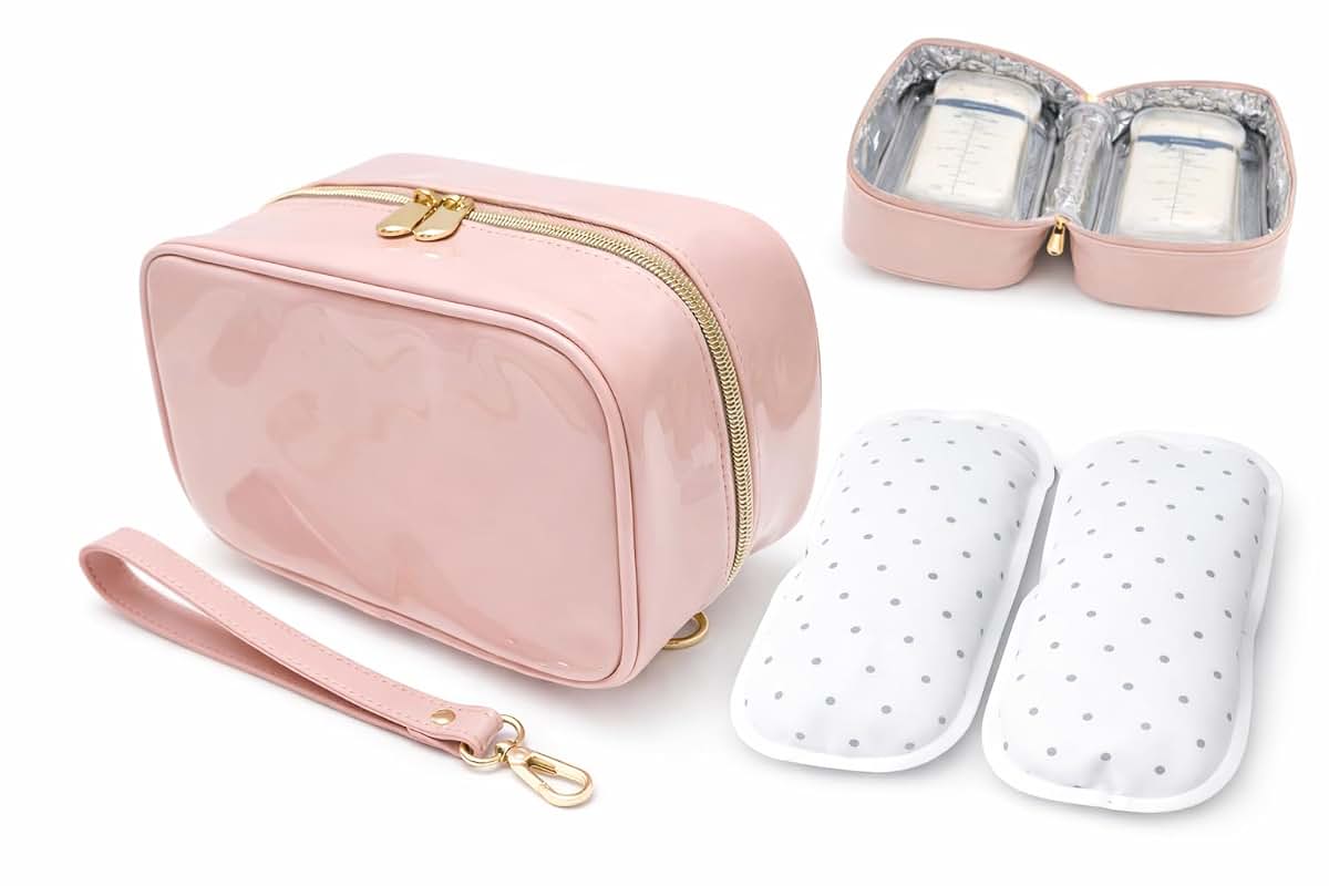MaddiSol Breast Milk Cooler Bag with 2 Ice Packs for Travel