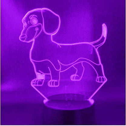 Jinnwell 3D Dog LED Night Light Lamp 16 Color Changing (photo 2)