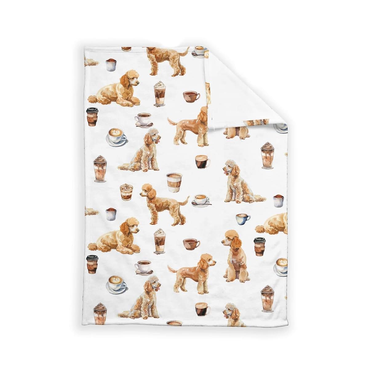 SqtmuHLuo Baby Blanket, Poodle Flannel Swaddle for Crib and Stroller