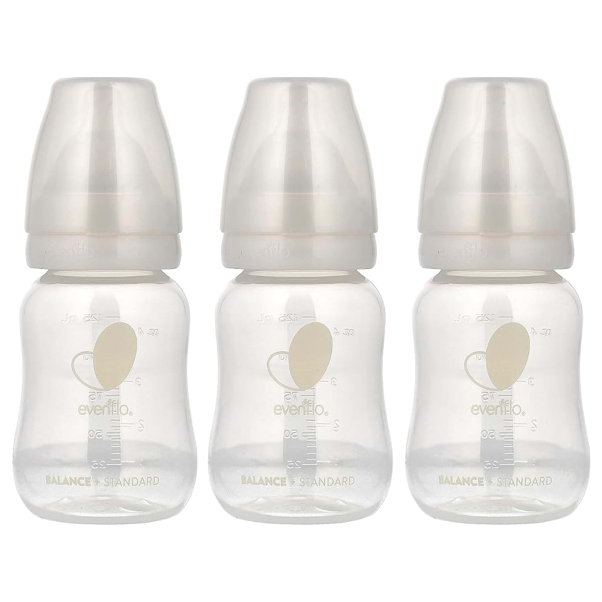 Evenflo Feeding Balance+ Bottles, Standard, 0+ Months, Slow Flow, 3 Bottles, 4 oz (120 ml) (photo 3)