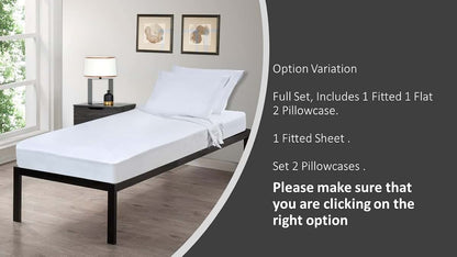 Gilbins Cotton/Poly Fitted Cot Sheet, White (photo 2)