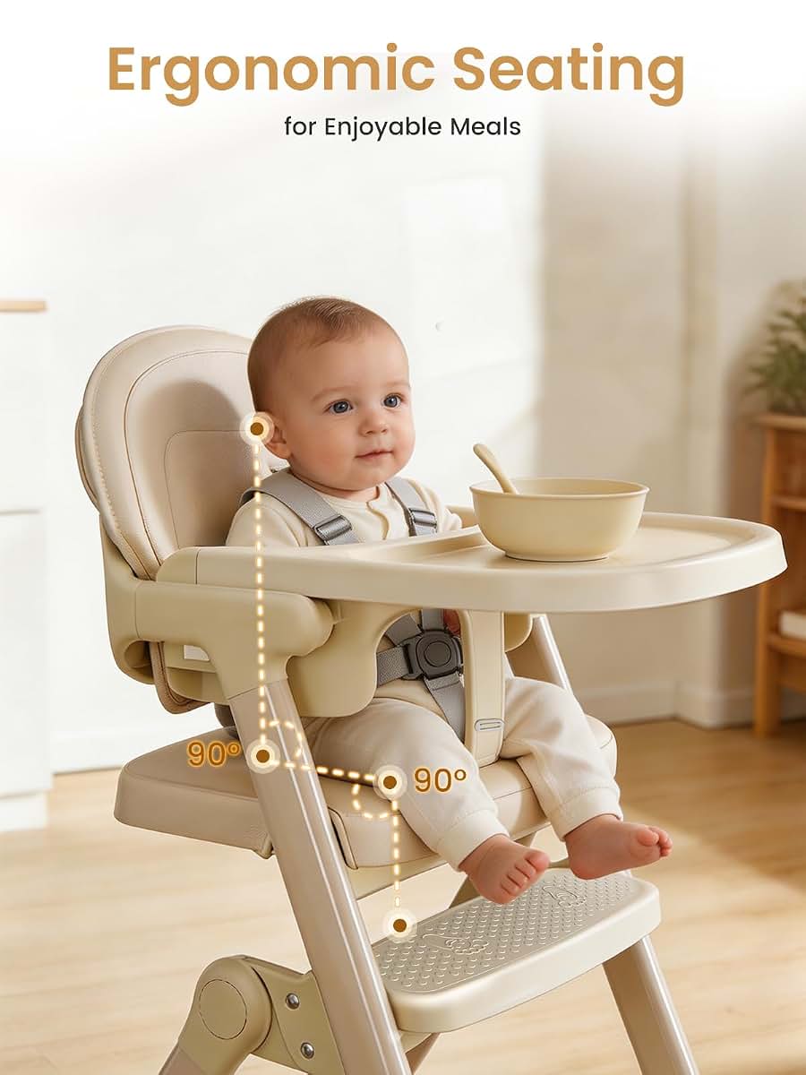 Meetaglow Foldable High Chair for Babies and Toddlers